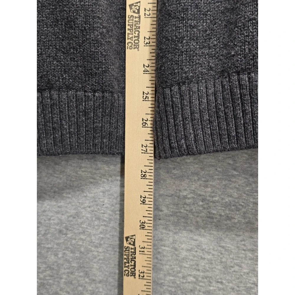 Marled Reunited Clothing Gray Cable Knit Full Zip Sweater Mock Neck XL Unisex